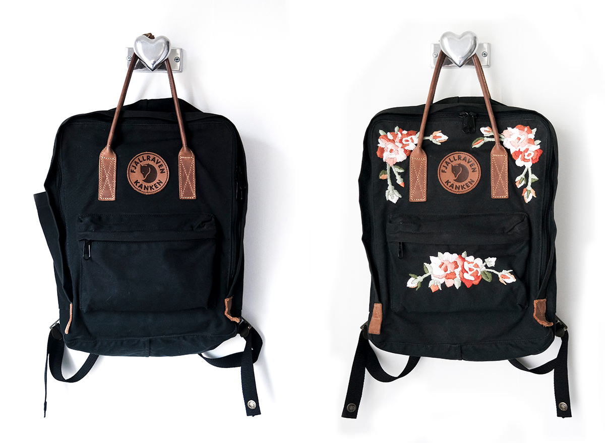 embroidered kanken backpack