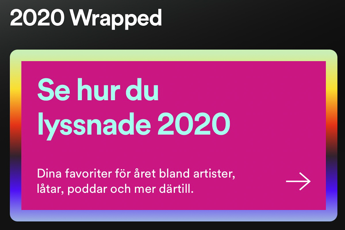 Spotify wrapped 2020